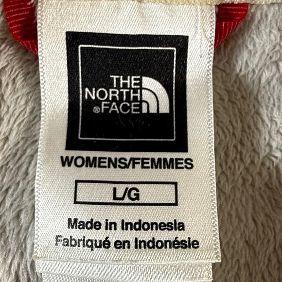 The North Face Fleece Jacket Women's Large Full Zip Off White Soft Shell - Picture 4 of 7